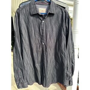 Vintage Italia 1958 Mens XL‎ Striped Button Down Shirt Casual Dress